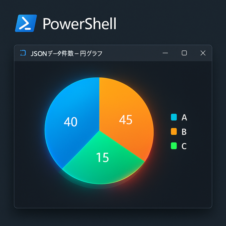PowerShell + XAML + WPFで作る「JSONデータ件数の円グラフ表示ツール」
